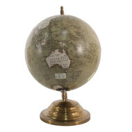Clayre & Eef | Wereldbol Decoratie Groen, Bruin, Beige 22x22x30 cm | 64906