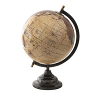 Clayre & Eef | Wereldbol Decoratie Beige, Bruin 22x22x33 cm | 64911