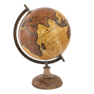Clayre & Eef | Wereldbol Decoratie Bruin, Beige 22x22x37 cm | 64928
