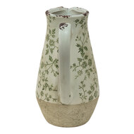 Clayre &amp; Eef | Decoratieve Schenkkan Groen Beige 20x14x25 cm | 6CE1453M