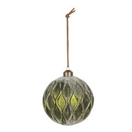 Clayre &amp; Eef | Kerstballen Set van 4 Groen &oslash; 9x9 cm | 6GL2704