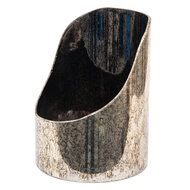 Clayre &amp; Eef | Glazen Theelichthouder Zilverkleurig &oslash; 15x20 cm | 6GL3640
