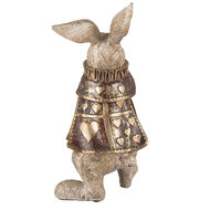 Clayre &amp; Eef | Decoratie Beeld Konijn Goudkleurig 14x13x25 cm | 6PR1253