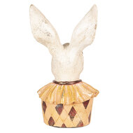 Clayre &amp; Eef | Decoratie Beeld Konijn Beige, Geel 11x8x24 cm | 6PR2518