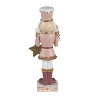 Clayre & Eef | Decoratie Beeld Notenkraker Roze 9x7x22 cm | 6PR3479