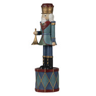 Clayre &amp; Eef | Decoratie Figuur Notenkraker Groen, Blauw &oslash; 7x26 cm | 6PR3522