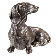 Clayre &amp; Eef | Decoratie beeld Hond Zilverkleurig 27x15x23 cm | 6PR3645