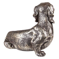 Clayre &amp; Eef | Decoratie beeld Hond Zilverkleurig 27x15x23 cm | 6PR3645