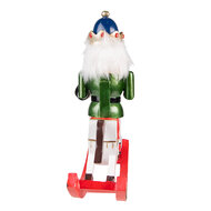 Clayre &amp; Eef | Kerstdecoratie Beeld Notenkraker Wit Groen 24x7x29 cm | 6PR3814