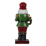 Clayre &amp; Eef | Kerstdecoratie Beeld Notenkraker Rood, Groen 9x6x21 cm | 6PR4746