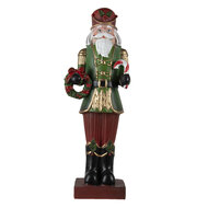 Clayre &amp; Eef | Kerstdecoratie Beeld Notenkraker Rood, Groen 17x10x47cm | 6PR4757