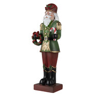 Clayre &amp; Eef | Kerstdecoratie Beeld Notenkraker Rood, Groen 17x10x47cm | 6PR4757