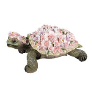 Clayre &amp; Eef | Decoratie Schildpad Roze, Groen 34x21x14 cm | 6PR4884