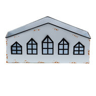 Clayre &amp; Eef | Theelichthouder Huis Wit 36x12x18 cm | 6Y4653