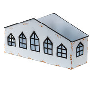 Clayre &amp; Eef | Theelichthouder Huis Wit 36x12x18 cm | 6Y4653
