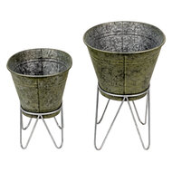 Clayre & Eef | Planthouder Grijs 46x38x26/56 / 37x31x23/43 cm | 6Y4884