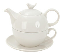 Clayre & Eef | Tea for One Wit 16x15x14 cm / 400 ml | BITEFO