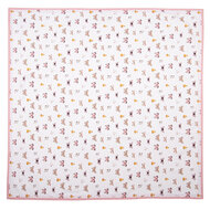 Clayre &amp; Eef | Vierkant Tafelkleed Beige Roze 100x100 cm | BPD01