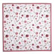 Clayre &amp; Eef | Tafelkleed Wit, Roze, Groen 150x250 cm | RUR05