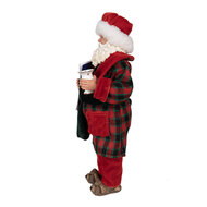 Clayre &amp; Eef | Kerstdecoratie Kerstman Rood 16x8x28 cm | 65222