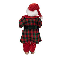 Clayre &amp; Eef | Kerstdecoratie Kerstman Rood 16x8x28 cm | 65222