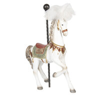 Clayre &amp; Eef | Decoratie Beeld Paard Wit 43x17x54 cm | 6PR2441