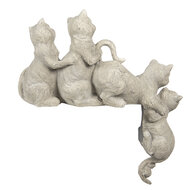 Clayre &amp; Eef | Decoratie Beeld Katten Grijs 47x13x51 cm | 6PR2901
