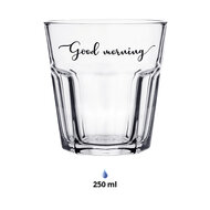 Clayre &amp; Eef | Waterglas Transparant &oslash; 8x10 cm / 250 ml | 6GL4371