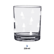 Clayre &amp; Eef | Waterglas Transparant Wit &oslash; 7x9 cm / 230 ml | BWXGL0001