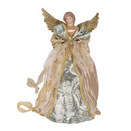 Clayre & Eef | Decoratie Beeld Engel Goudkleurig 26x16x43 cm | 65218