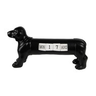Clayre &amp; Eef | Kalender hond zwart 31x8x15 cm | 6PR3862