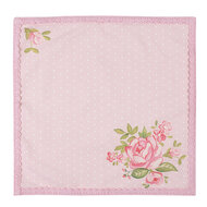 Clayre &amp; Eef | Servetten Katoen Set van 6 Roze 40x40 cm | SWR43