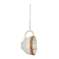 Clayre & Eef | Hanger muis in kopje (set van 2) Beige, Bruin 10x7x6 cm | 6PR3903