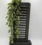 Luik louvre paneel op voet bruin / antraciet met ronde hoeken 60 x 32 cm | 437432 | Home Sweet Home | Stoer & Sober Woonstijl