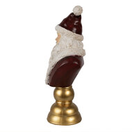 Clayre &amp; Eef | Kerstdecoratie Beeld Kerstman Rood Wit 19x15x40 cm | 6PR3949