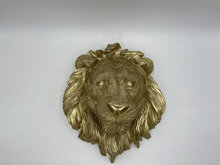 Wanddecoratie leeuw  &quot;Lion&quot;  goud polystone 27 x 14 x 33 cm | 010238 | Gifts Amsterdam | Stoer &amp; Sober Woonstijl