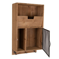 Clayre & Eef | Wandrek Bruin Zwart 40x18x71 cm | 50743