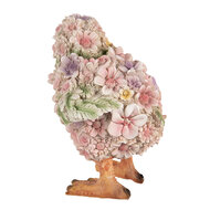 Clayre &amp; Eef | Decoratie beeld Kuiken Roze Geel 11x11x14 cm | 6PR4897