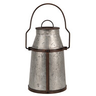 Clayre & Eef | Decoratie Melkbus Grijs Bruin 21x20x31/44 cm | 6Y5408