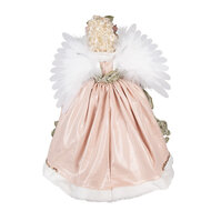 Clayre & Eef | Decoratie Beeld Engel Roze Wit 50x23x65 cm | 50761