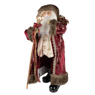 Clayre &amp; Eef | Kerstdecoratie Kerstman Rood 37x29x82 cm | 50765