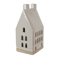 Clayre &amp; Eef | Decoratie Huisje met LED Beige 8x6x15 cm | 6CE1591M