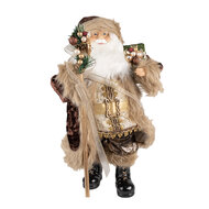 Clayre &amp; Eef | Kerstdecoratie Kerstman Bruin Beige 26x16x47 cm | 65260