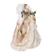 Clayre & Eef | Decoratie Beeld Engel Roze 25x20x40 cm | 65263