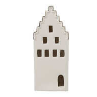 Clayre & Eef | Decoratie Huisje met LED Beige, Goudkleurig 7x6x16 cm | 6CE1598M