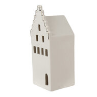 Clayre & Eef | Decoratie Huisje met LED Beige, Goudkleurig 7x6x16 cm | 6CE1598M