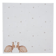 Clayre &amp; Eef | Servetten Katoen Set van 6 Beige Bruin 40x40 cm | BSLC43