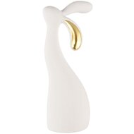 Dekoratief | Bunny stoneware, wit/goud, 11x8x26cm | A210347