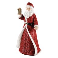 Dekoratief | Santa m/cadeautje, rood, resina, 15x11x26cm | A215100