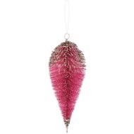 Dekoratief | Hanger druppel h?risson, roze, 10x10x29cm | A225230